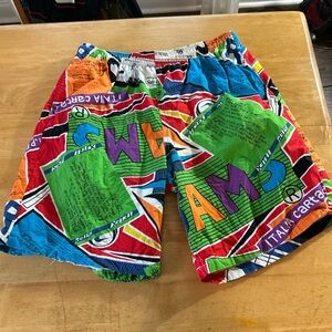 Mens Vintage Graphic Print Shorts